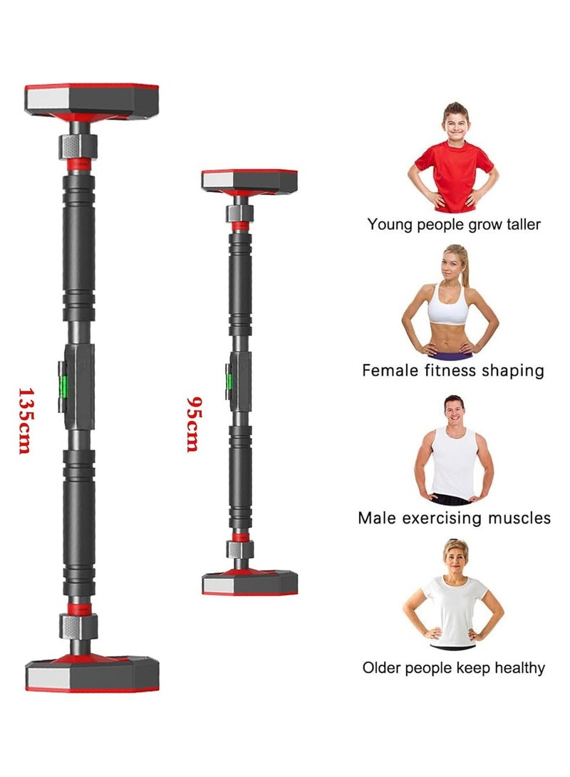 founder Pull Up Bar, Width Adjustable Chin Up Bar for Doorway, Super Load-bearing Upper Body Workout Bar, Dual Security Locking& No Screw Fitness Strength Training Equipment for Home Gym, Max Load 900 LBS - Image 3